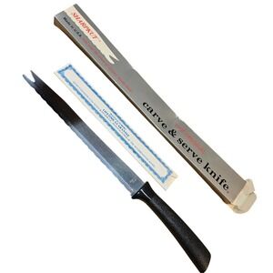 Vintage Quikut Sharpkut Surgical Stainless Steel Varve & Serve Knife Lifetime 8"